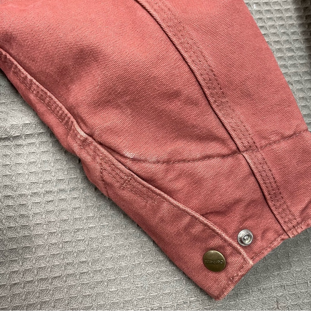 Carhartt Detroit Jacket Coat Medium Womens WJ097 Vintage Rose Canvas Vintage - Picture 6 of 11